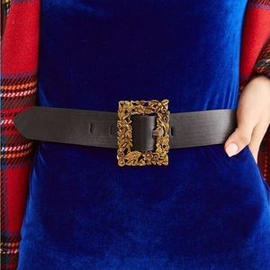 New Square Western Flower Shaped Buckle Belt